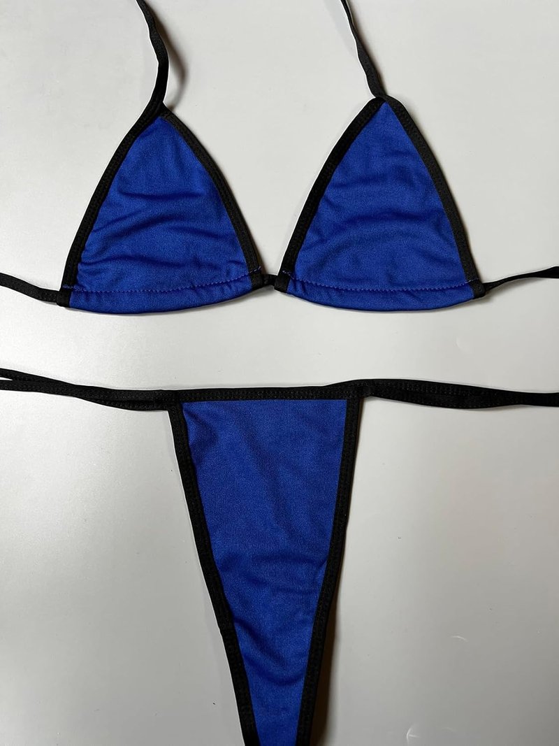 Micro Bikini Set for Women - Extreme Triangle Top G-String Swimsuit | Multi-Color Tie Side Mini Bathing Suit