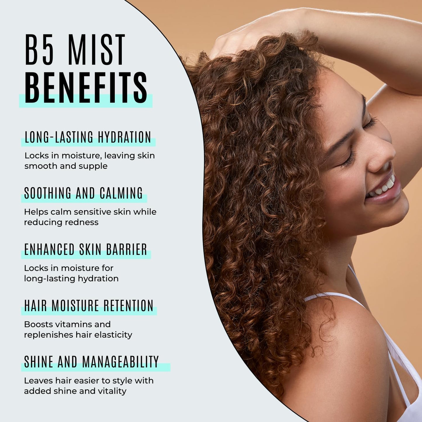 Malibu C Vitamin B5 Hydrating Mist - Multi-Use Scalp & Skin Revitalizer (8 oz)