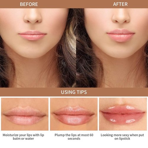 2023 New Lip augmenter for women, Lip Plumper Device Manual Lip Plumping Tool Self-Suction Natural Fuller Lips, Lip Plumping Devices (2 pcs)