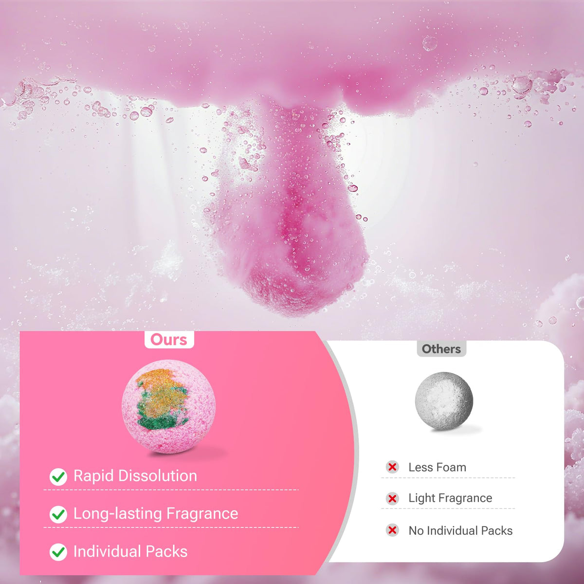 CalmNfiz Bath Bombs for Women, 12 PCS Bath Set, Natural Bubble Bathbombs with Shea Butter, Dry Skin Moisturizing, Present for Christmas, Birthday, Valentine’s Day for Mom, Wife, Her, Girls