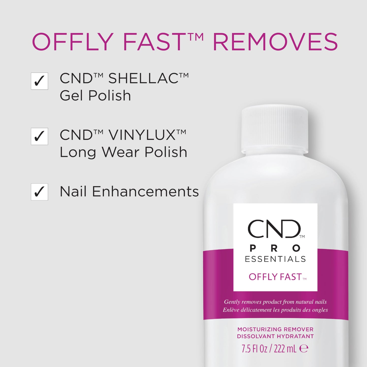 CND OFFLY FAST Moisturizing Nail Polish Remover, 2 fl oz
