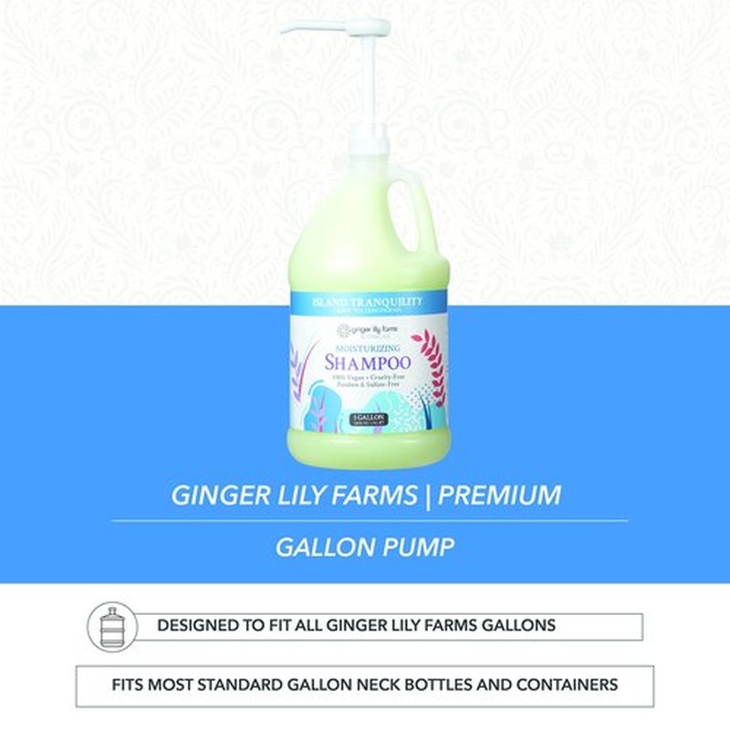 Ginger Lily Farms Premium Gallon Pump, Dispenses One Ounce Per Pump, Fits Most Standard Gallon Bottles and Containers (Pack of 4)