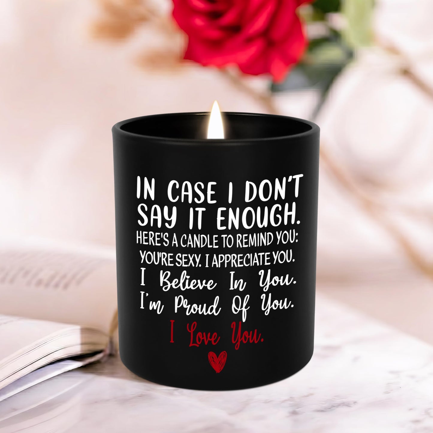TEEZWONDER Anniversary Wedding Gifts for Women Men, Scented Candle 10 oz