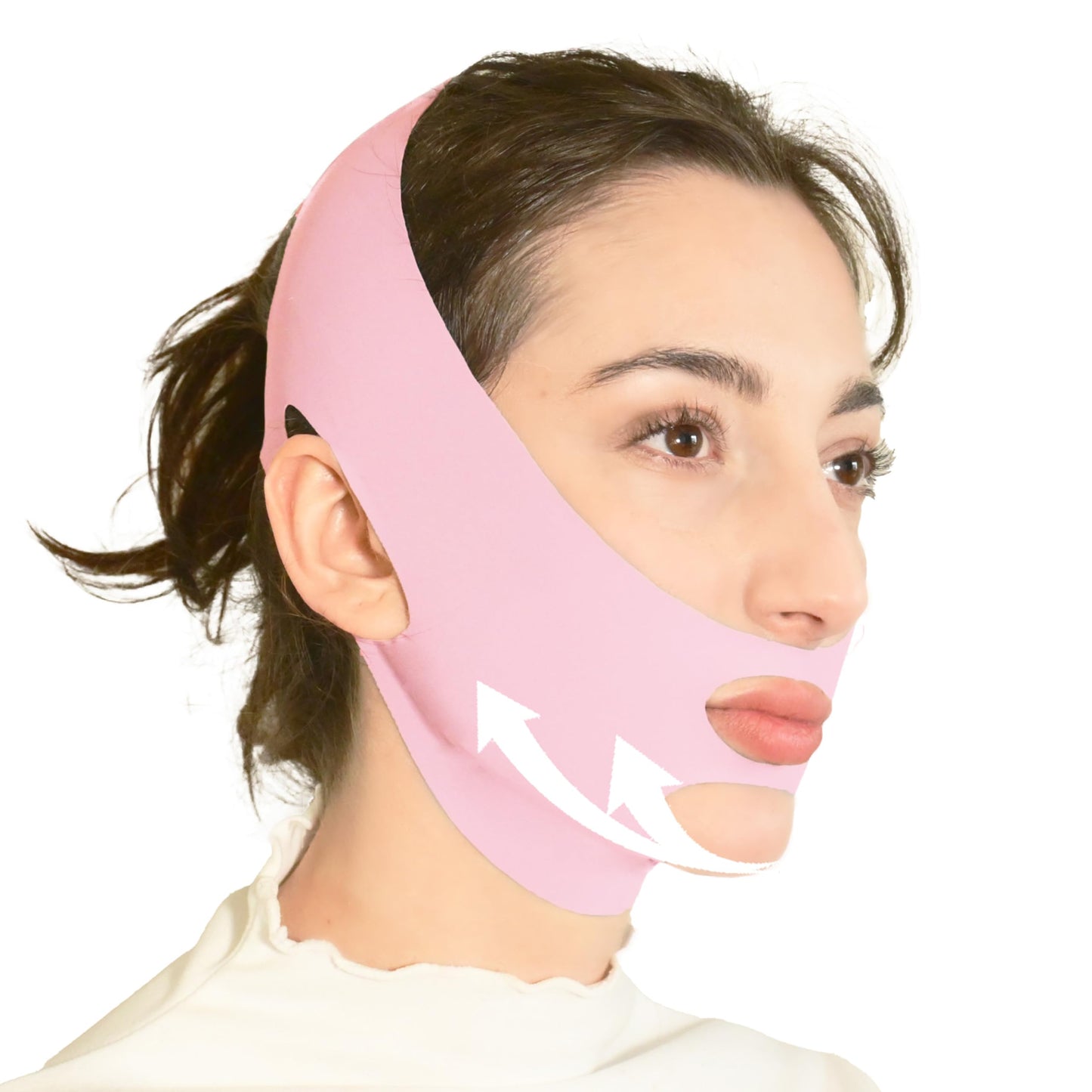 V Line Lifting Mask Chin Strap for Sleeping, Face Lifting Strap, Chin Strap, V Line Mask, Jawline Shaper, Jaw Strap, Double Chin Reducer, Face Lift Tape & Snoring Solution (Pink.)