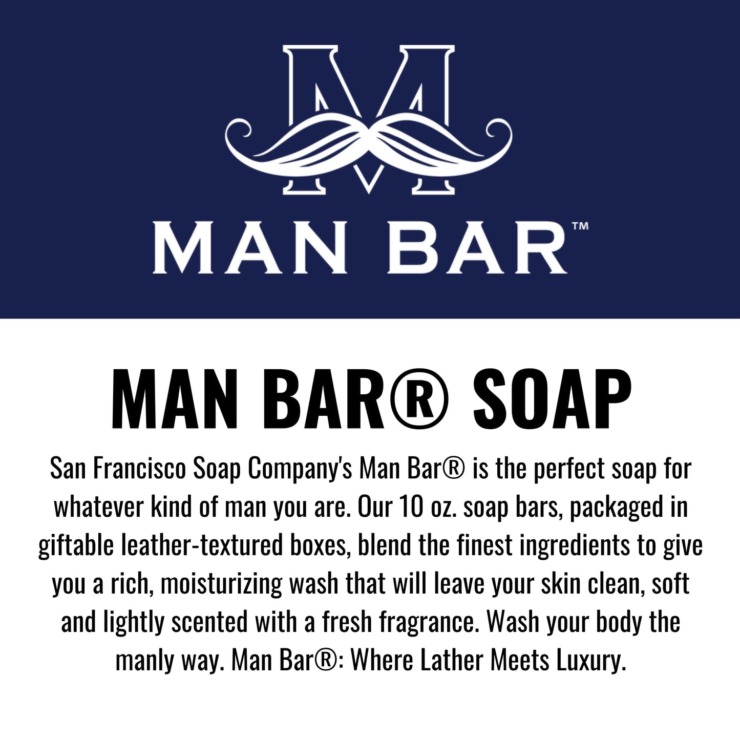San Francisco Soap Company Siberian Fir Fragrance Man Bar - Hydrating - No Harmful Chemicals - Good for all Skin Types - Made in the USA