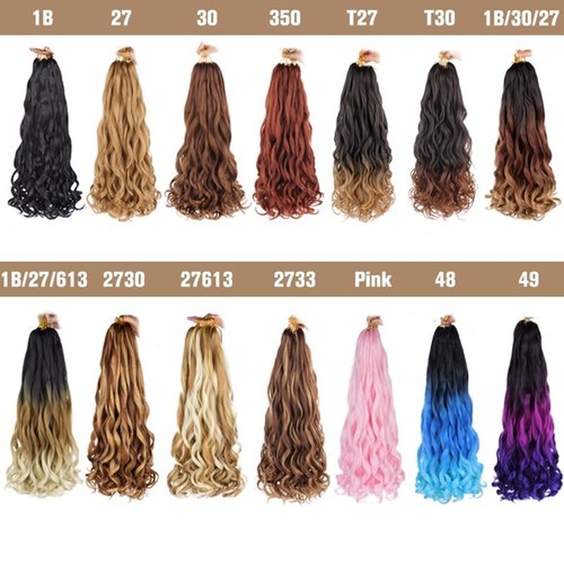 COOKOO 30 Inch 9 Packs Pre Stretched French Curly Braiding Hair Ginger Bouncy Loose Wave Braiding Hair Copper Red Spanish Curly Braids for Black Women Wave Crochet Synthetic Braids Hair Extentions