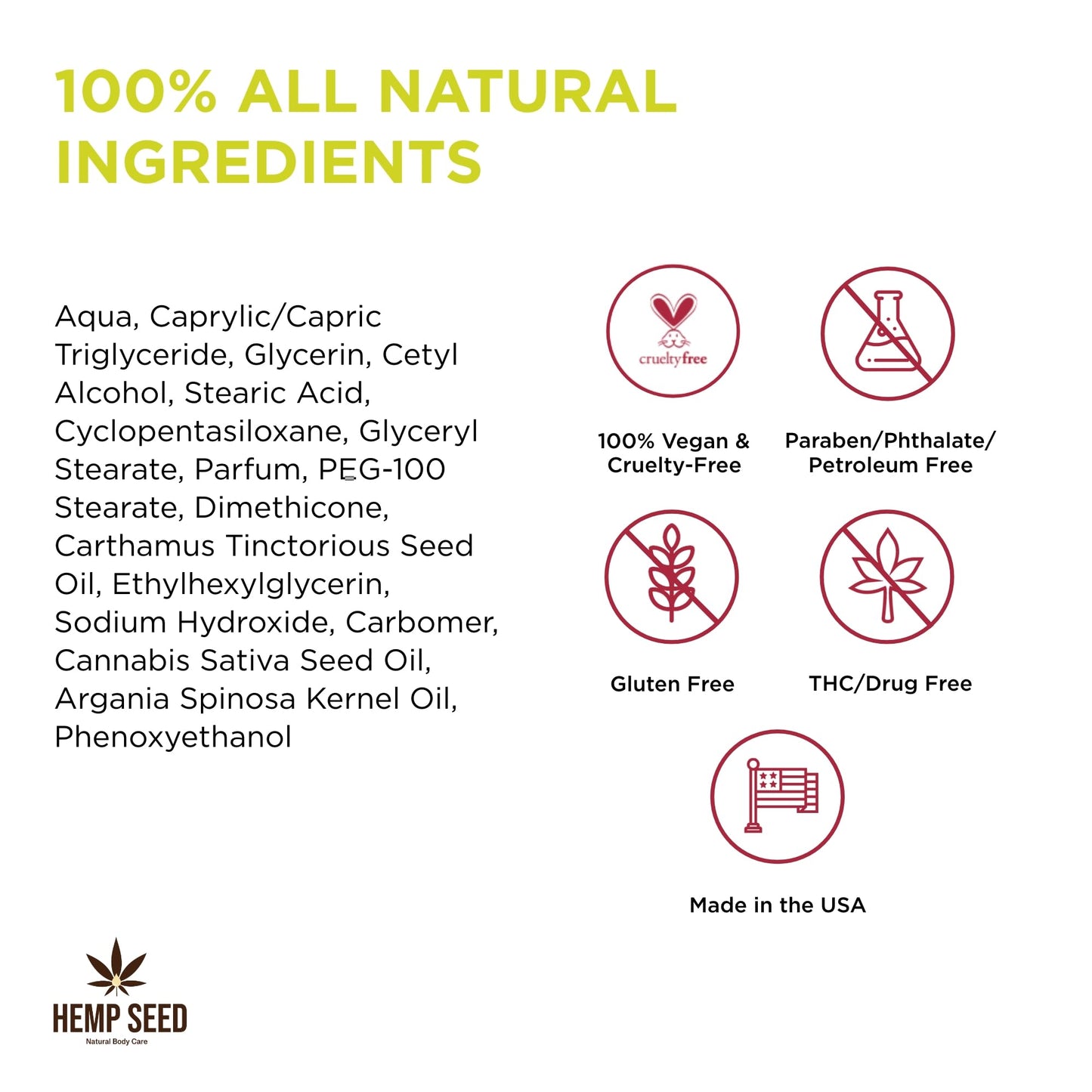 Hemp Seed Hand & Body Lotion, Moroccan Nights Scent - 16 oz. - Soothe Dry Skin - Argan Oil, Hemp Seed Oil - Light, Non-Greasy Formula - Vegan & Cruelty Free