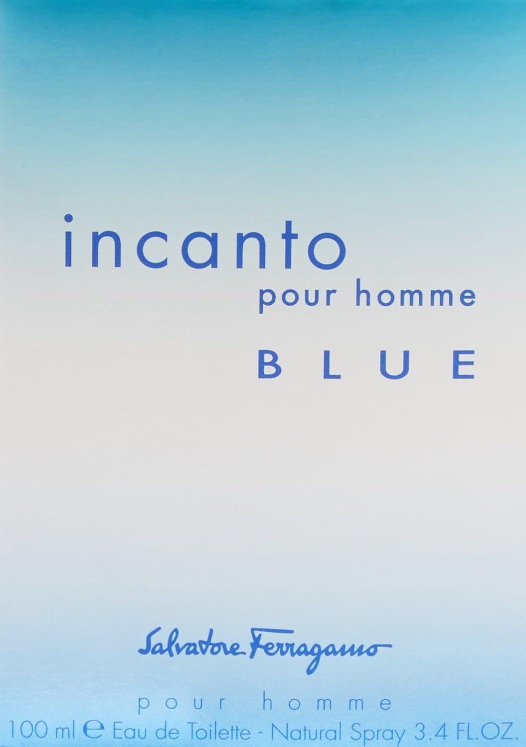 Salvatore Ferragamo Incanto Blue Cologne Eau De Toilette Spray 3.4 Ounce