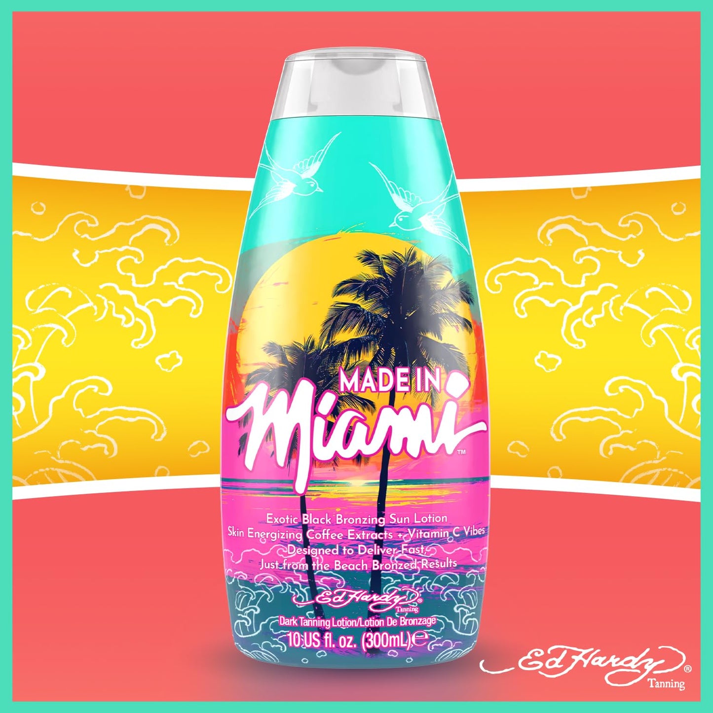 Ed Hardy Tanning Made In Miami - Dark Tanning Lotion