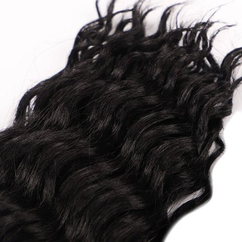 MAYSA Ocean Wave Crochet Hair Extensions,14in Curly Braiding Crochet Hair,8Packs Soft Synthetic Natural Black Crochet Hair Extensions for Black Women #1B