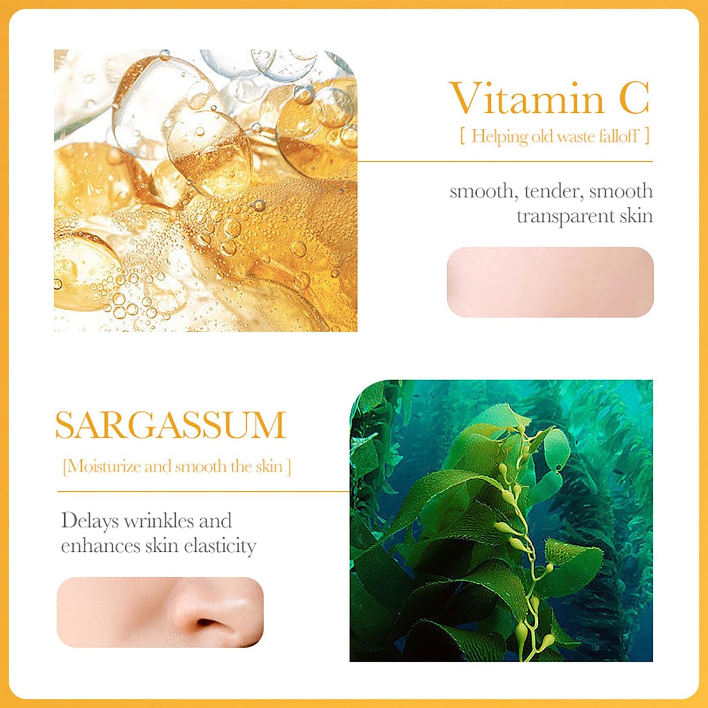 BIOAQUA Vitamin C Mud Facial Mask Sweet Orange Moisturizing Clean Pores Oil Control Face Skin Refreshing 8gx 10pcs