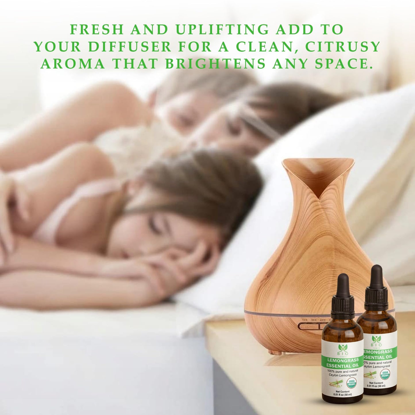 Bio Sense Organic Lemongrass Essential Oil |100% Pure & Organic Lemongrass Essential Oil | Use for Diffuser and Candle Making.
