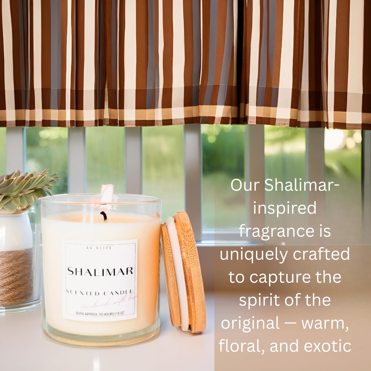 Scented Candle Shalimar, Our Version, Gift for Women, 50 Hr Burn