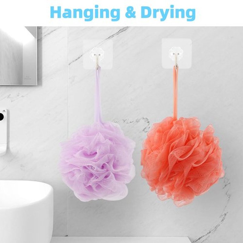 Chuya Shower Loofah Sponge 70g/PCS，4 Pack Bath Sponges Deep Cleaning Large Loofahs Bathing Scrubbers for Women Men Kids