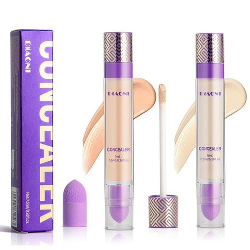 Diaoni Coverage Concealer, Diaoni Korean Concealer, Diaoni Liquid Concealer, Korean Conceals Stick Foundation, Lightweight, Long-Lasting, Waterproof, Natural Full Coverage (01+03, small)