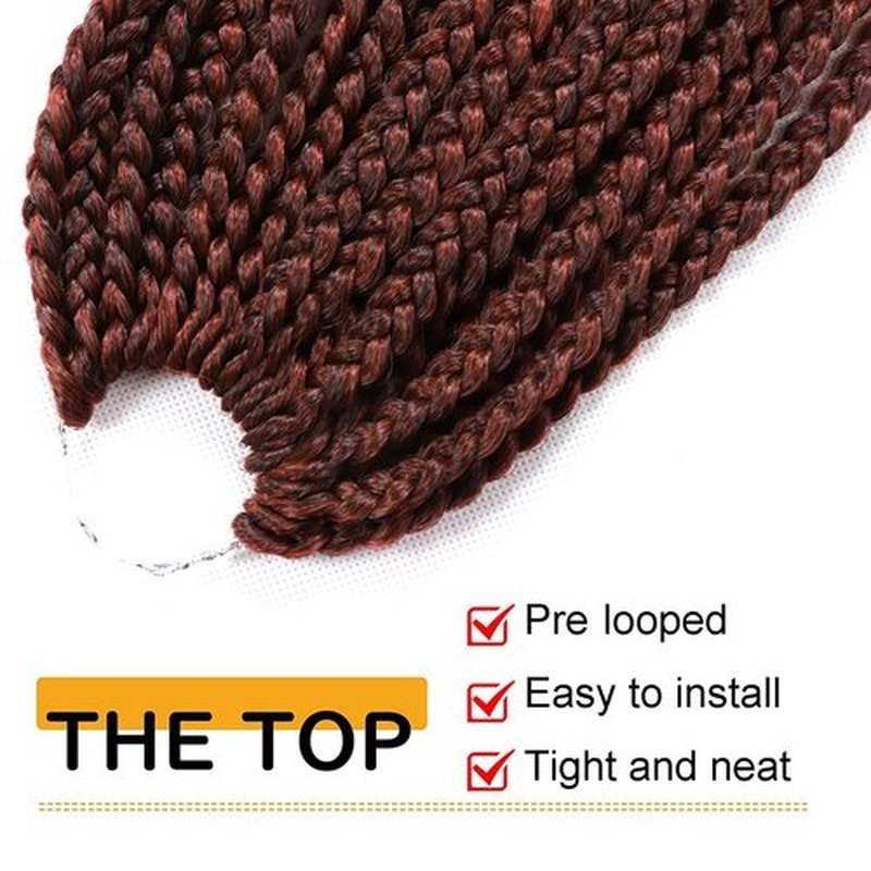 7 Packs Goddess Box Braids Crochet Hair 18 Inch Prelooped Crochet Box Braids Crochet Hair for Black Women Braiding Hair (18 Inch 7 Pack, 1B/350)