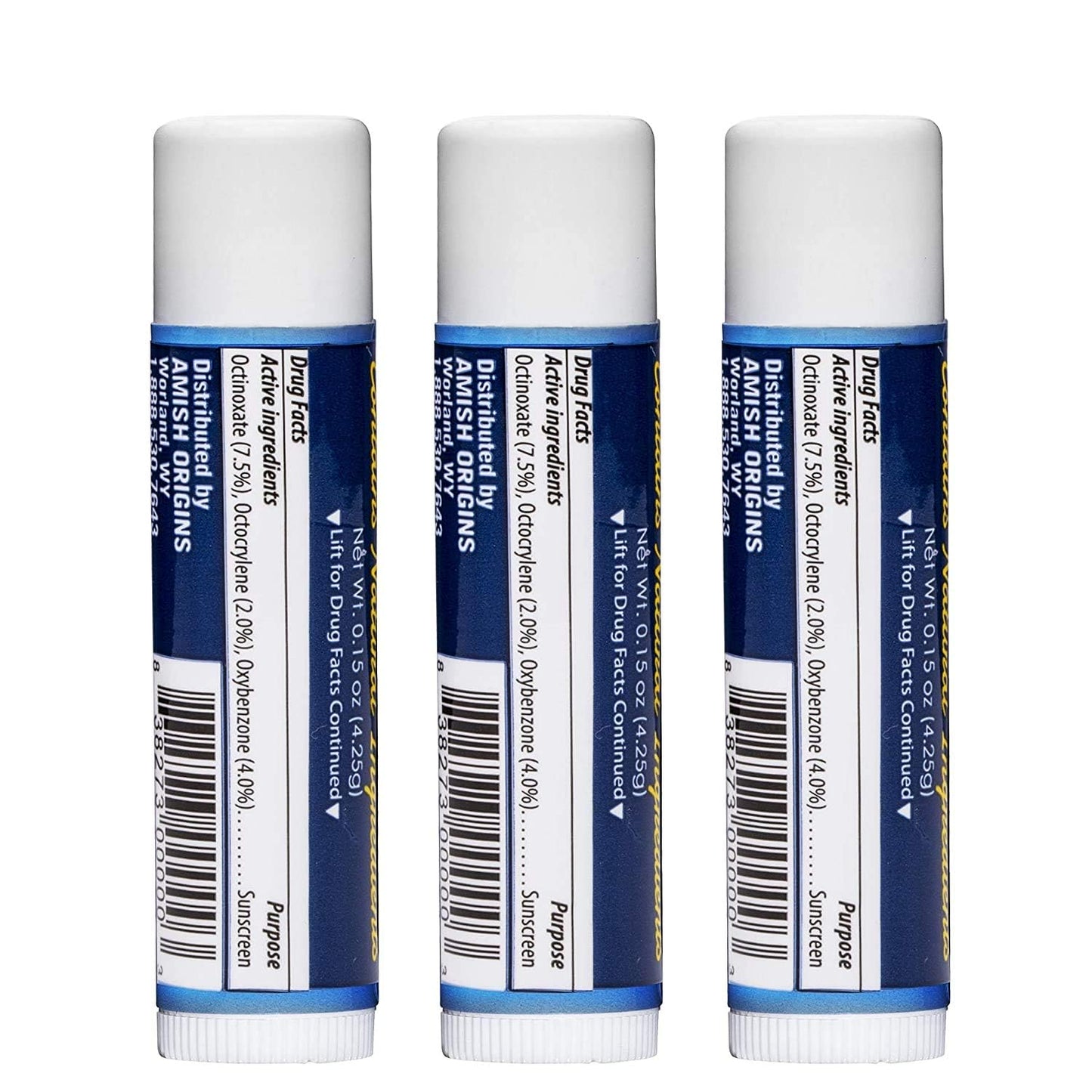 Amish Origins Lip Doc SPF 15 Medicated Lip Balm (2 PACK)- All-Natural Deep Moisturizing Lip Balm, Potent Formula for Chapped and Cracked Lips, All Natural Essential Oils