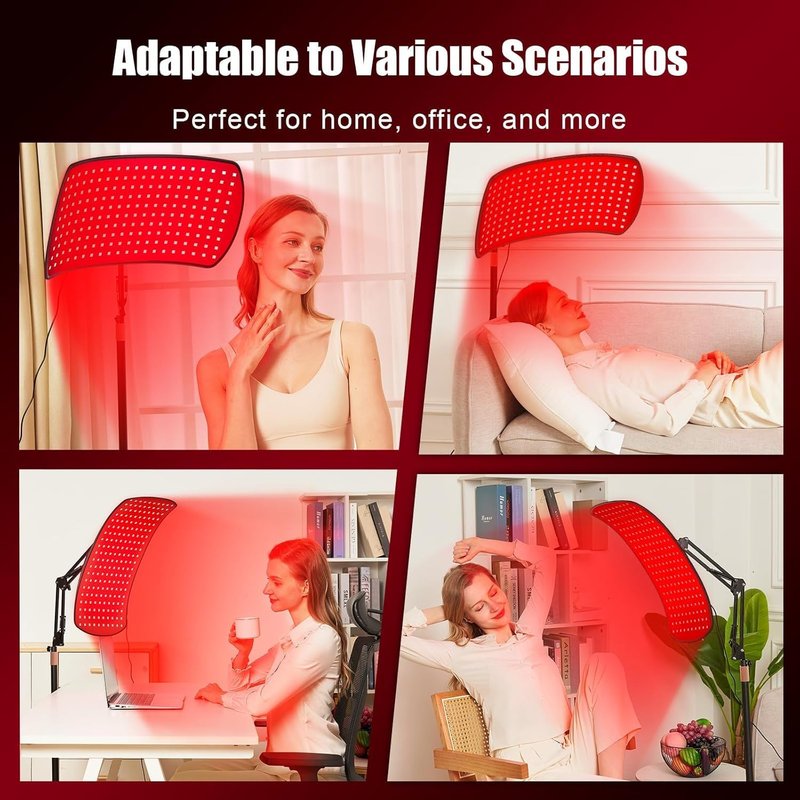 Red Light Therapy Lamp - 10-in-1 Wearable Device with 600 Beads | 660nm & 850nm Infrared for Body & Face