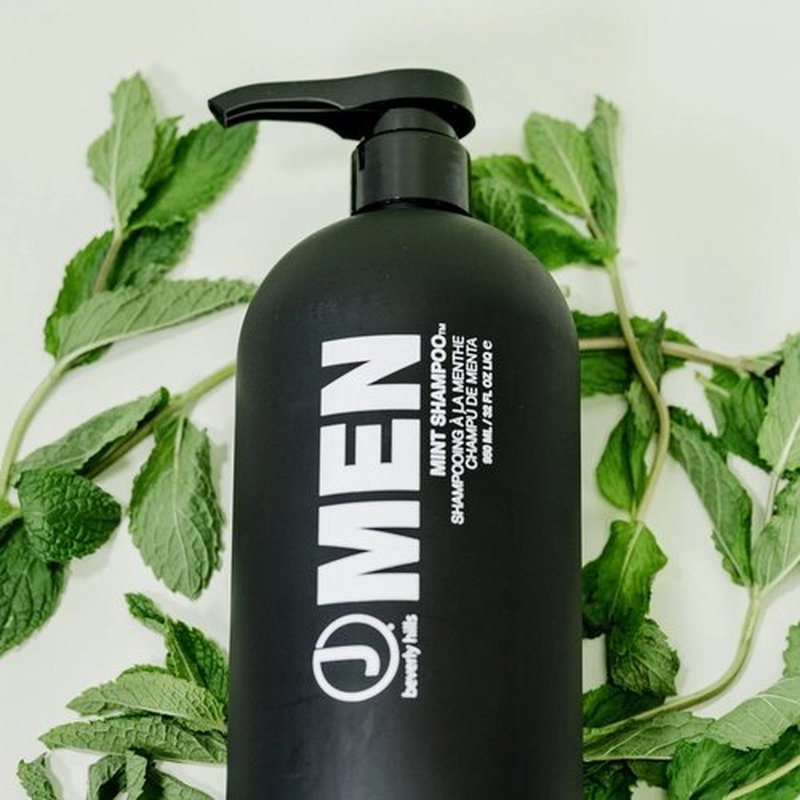 J Beverly Hills Men's Mint Shampoo with Peppermint Oil for a Healthy Scalp, 32 Oz