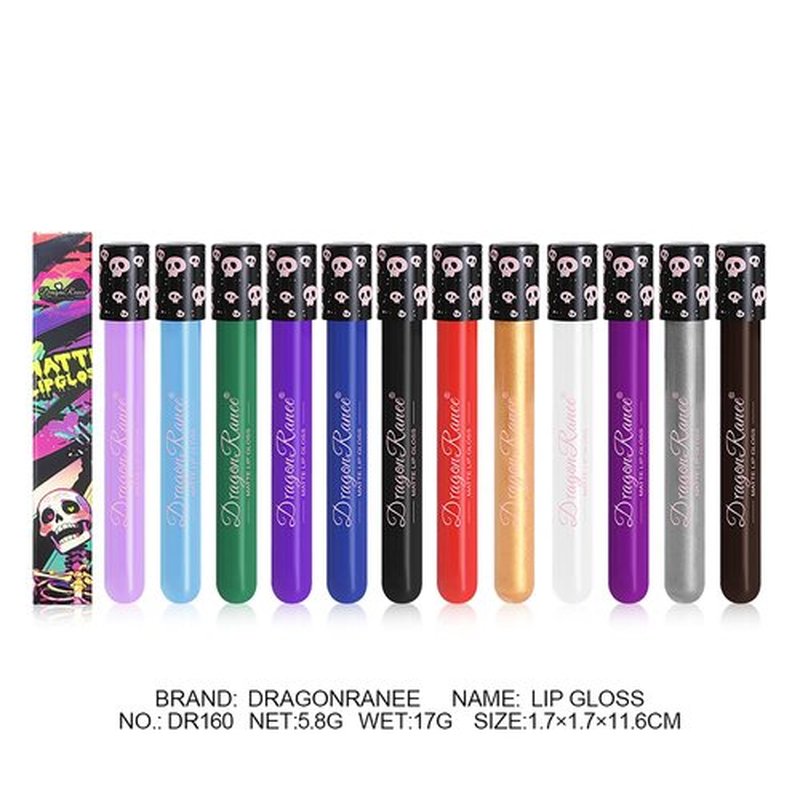 Easilydays Blue Halloween Matte Liquid Lipstick, Velvet & Metallic Colors, for Glossy Radiant & Full Matte Lip Gloss, Non-Stick Cup Long Wear Lip Glaze, High Pigmented Bold Goth Cosplay Makeup, #05