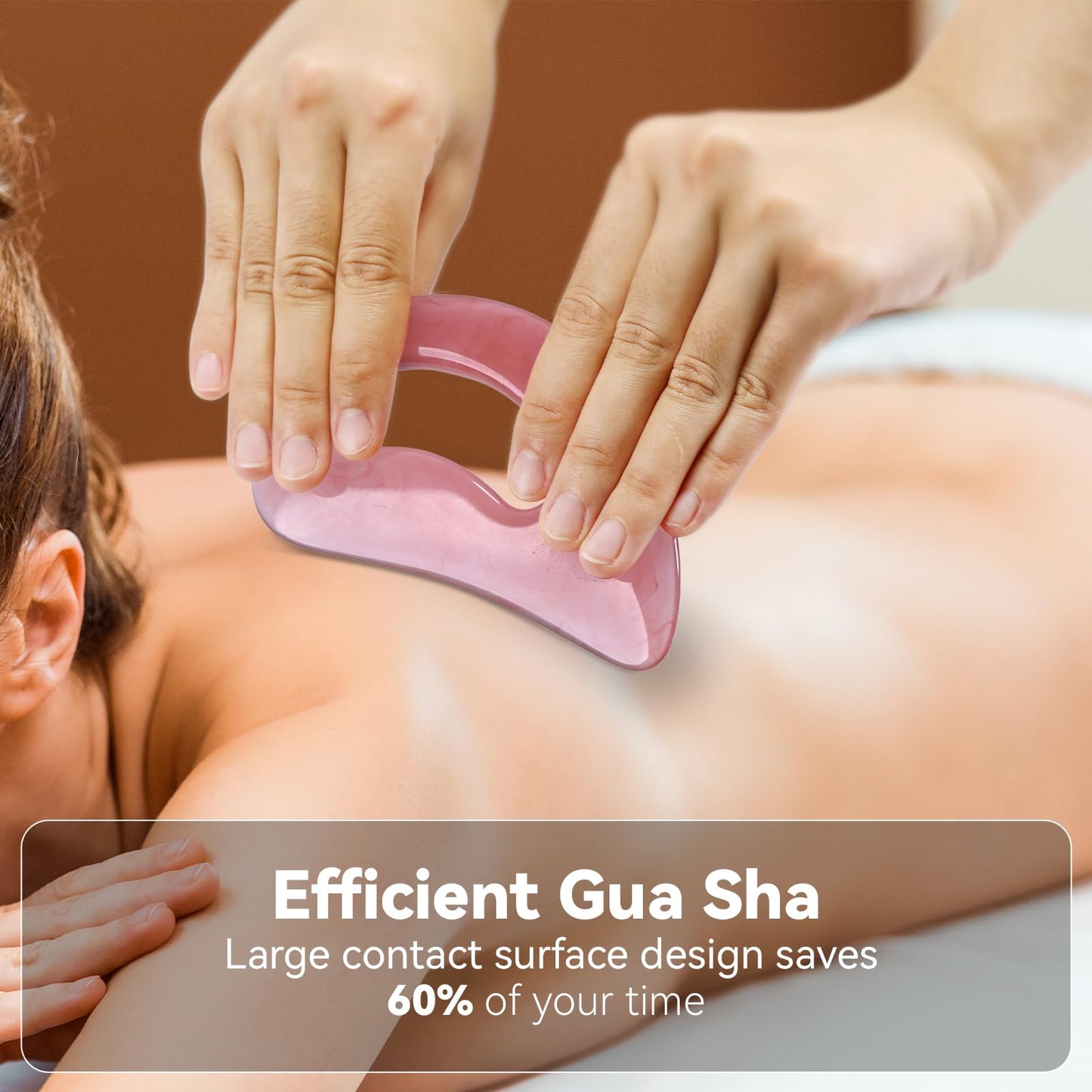 FDKJEJC Body Gua Sha Tool Cellulite Guasha Tool for Body Body Massage Tools (Natural Resin) Lymphatic Drainage Tool Guasha Tool for Face，Back, Legs, Women's Body Shaping Tools (Pink) (Pink)