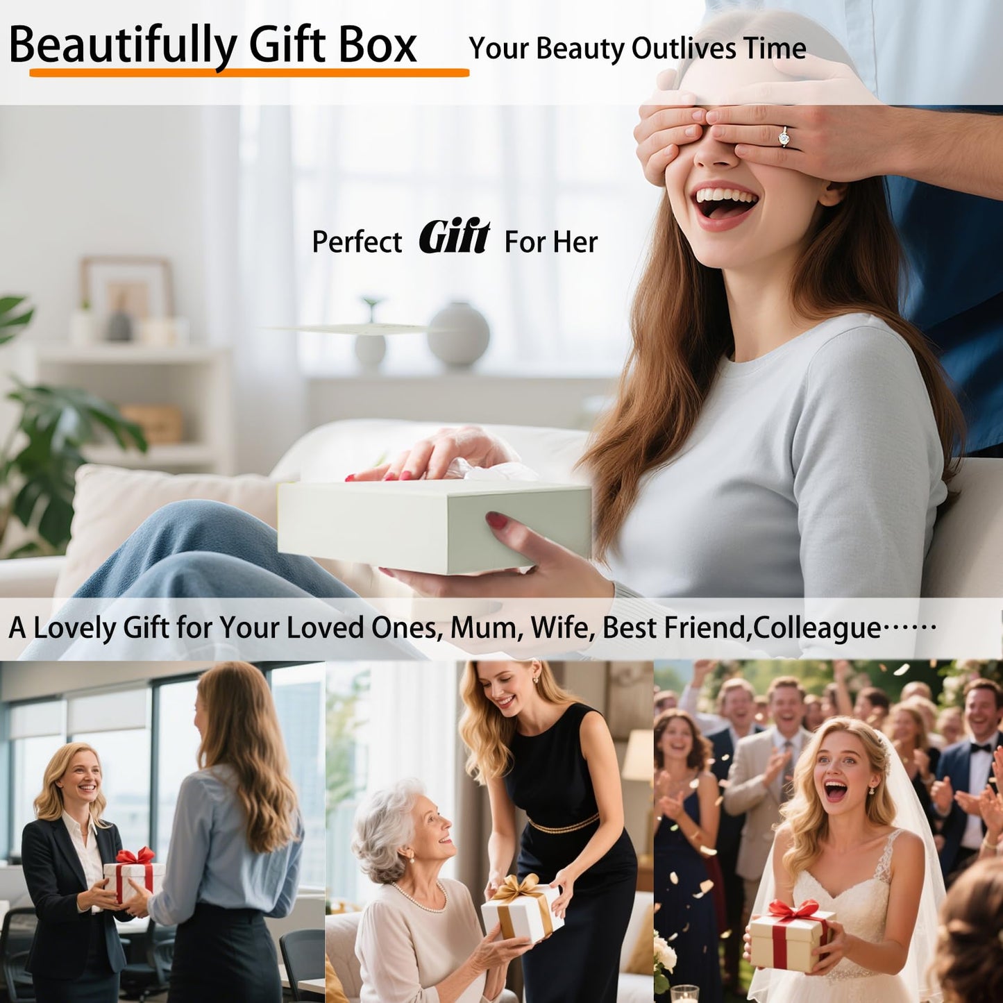 Aurift Ceramic 6‑in‑1 Gua Sha Tool for Face & Body, Jawline Sculpting, Double Chin Reduction, Lymphatic Drainage, Trigger Point Manual Massage Tool, Self-Care Gift Box for Women, White