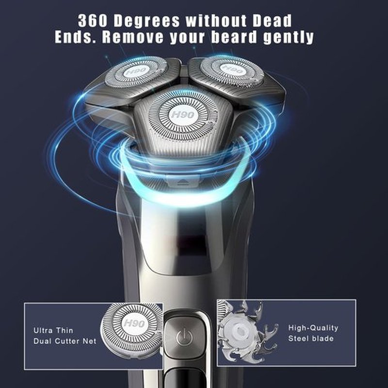SH90 Replacement Head Compatible with Philips Norelco Series 9000(S9xxx) /8000(S8xxx),Double Blades for norelco 9000 Replacement Heads-9 Pack