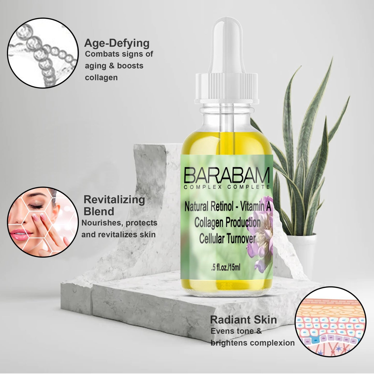 100% Natural Bakuchiol Serum with EXOTIC Baobab & Moringa Oils. Plant-based, Retinol Alternative for Anti-aging Moisturizer. Reduces Fine Lines & Wrinkles. Pregnancy Safe. Safe for Sensitive Skin.