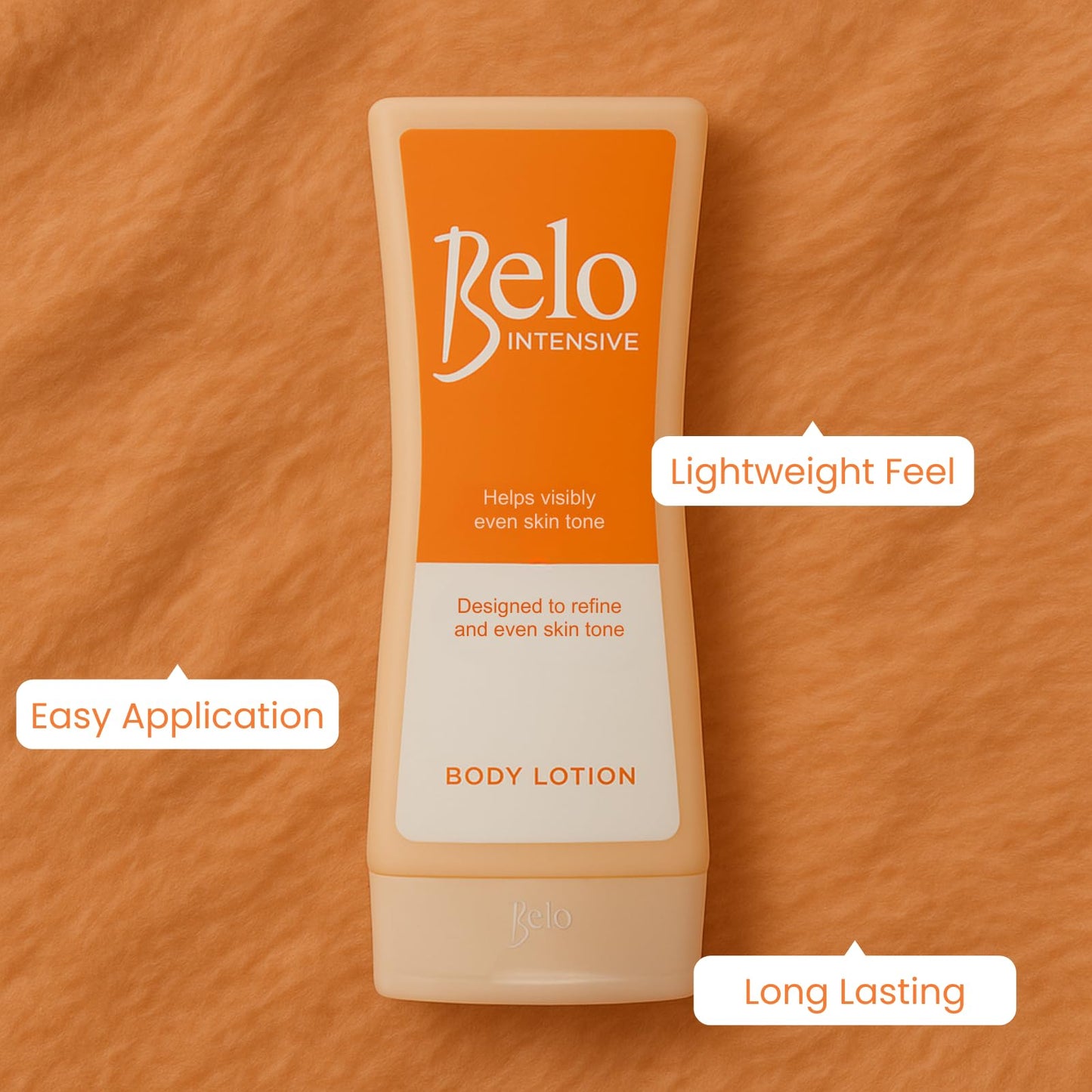 Belo Essentials Intensive Body Lotion Smooth Texture Fast Absorbing Lightweight Daily Use Hydration Boost Care - 200mL x 3 Bottles