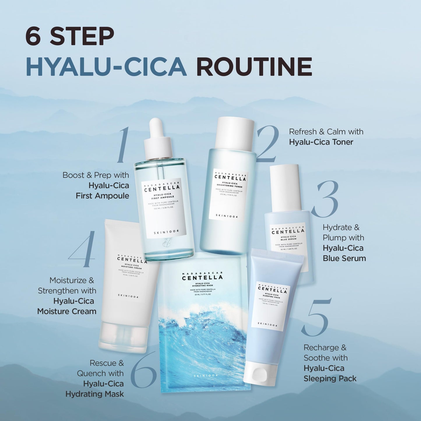 SKIN1004 Hyalu-Cica Sleeping Pack, Korean Face Moisturiser with Hyaluronic Acid & Centella, Cream for Overnight Hydration, Moisturizer for Healthy Looking Skin, Korean Skincare, 3.38 fl.oz,100ml