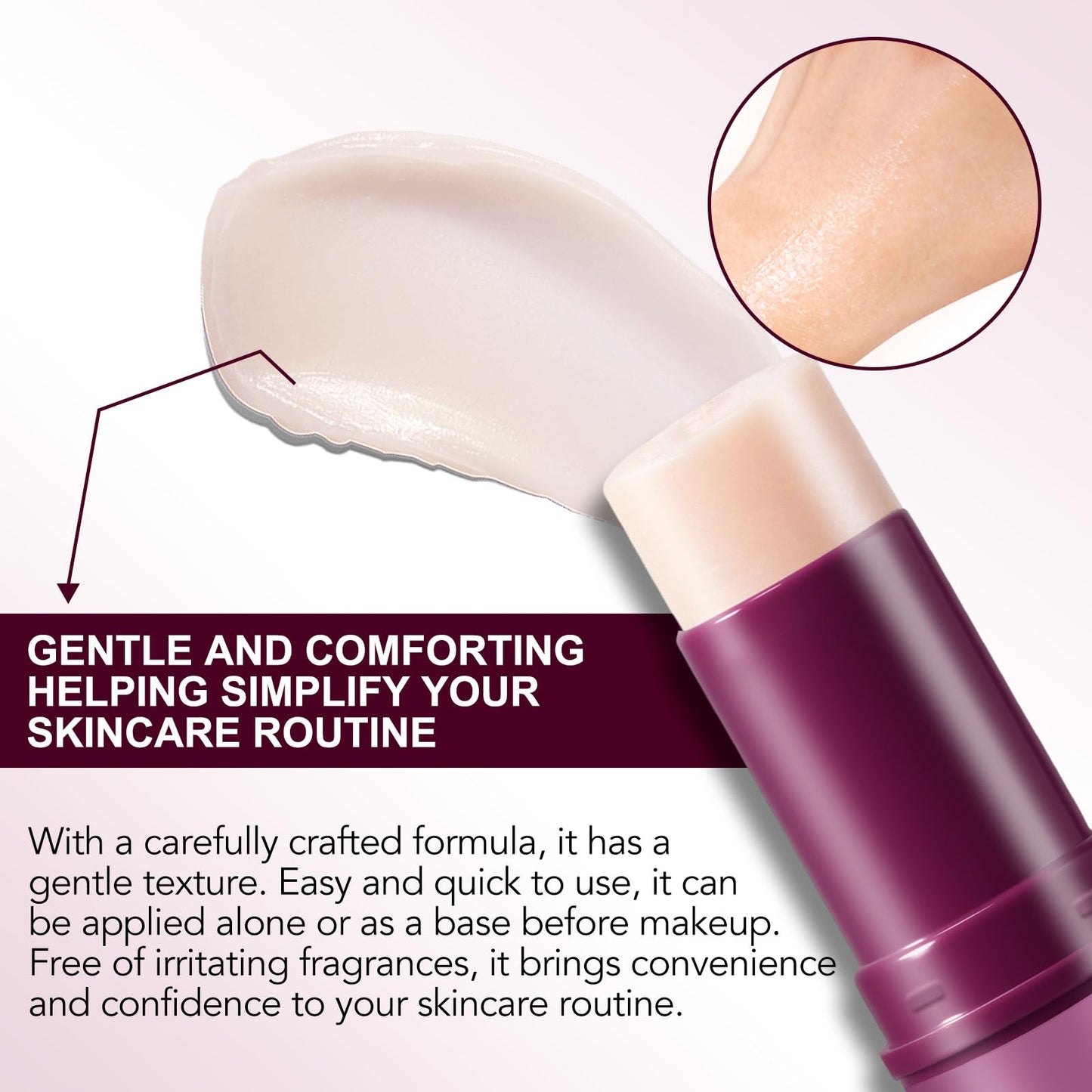 BKKTfBWK Collagen Infused Solid Moisturizing Balm Stick – Portable Skincare for Instant Hydration & Soothing, Improves Elasticity & Youthful Glow, Travel-Friendly Face & Body Balm, 1PC