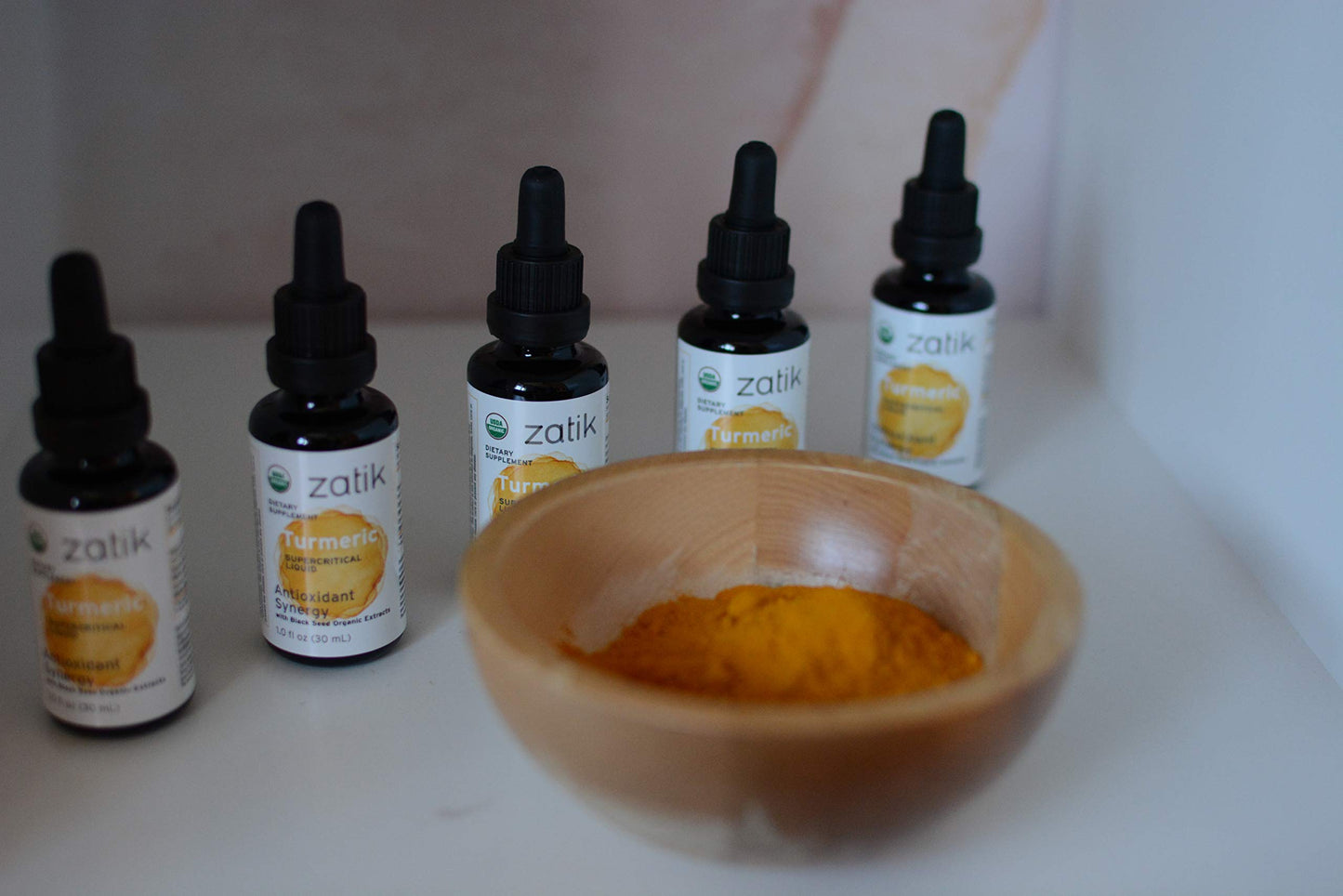 Zatik Naturals - Turmeric Supercritical Liquid with Black Seed Organic CO2 Extract, Antioxidant Synergy, Cold Pressed, Unrefined Oil, USDA Organic Certified, Vegan, Non-GMO, 1.0 Fl Oz