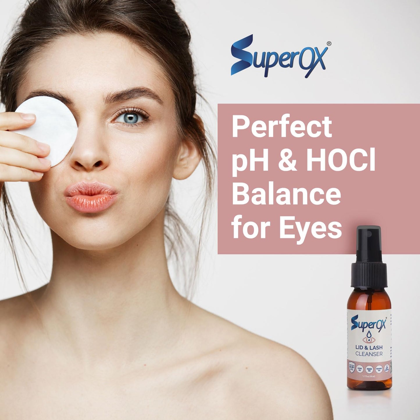 Superox Eyelid and Eyelash Cleanser - Fast Relief from Irritation, Styes and Blepharitis - Pure Hypochlorous Acid Spray, 50 ml (1.7 oz)
