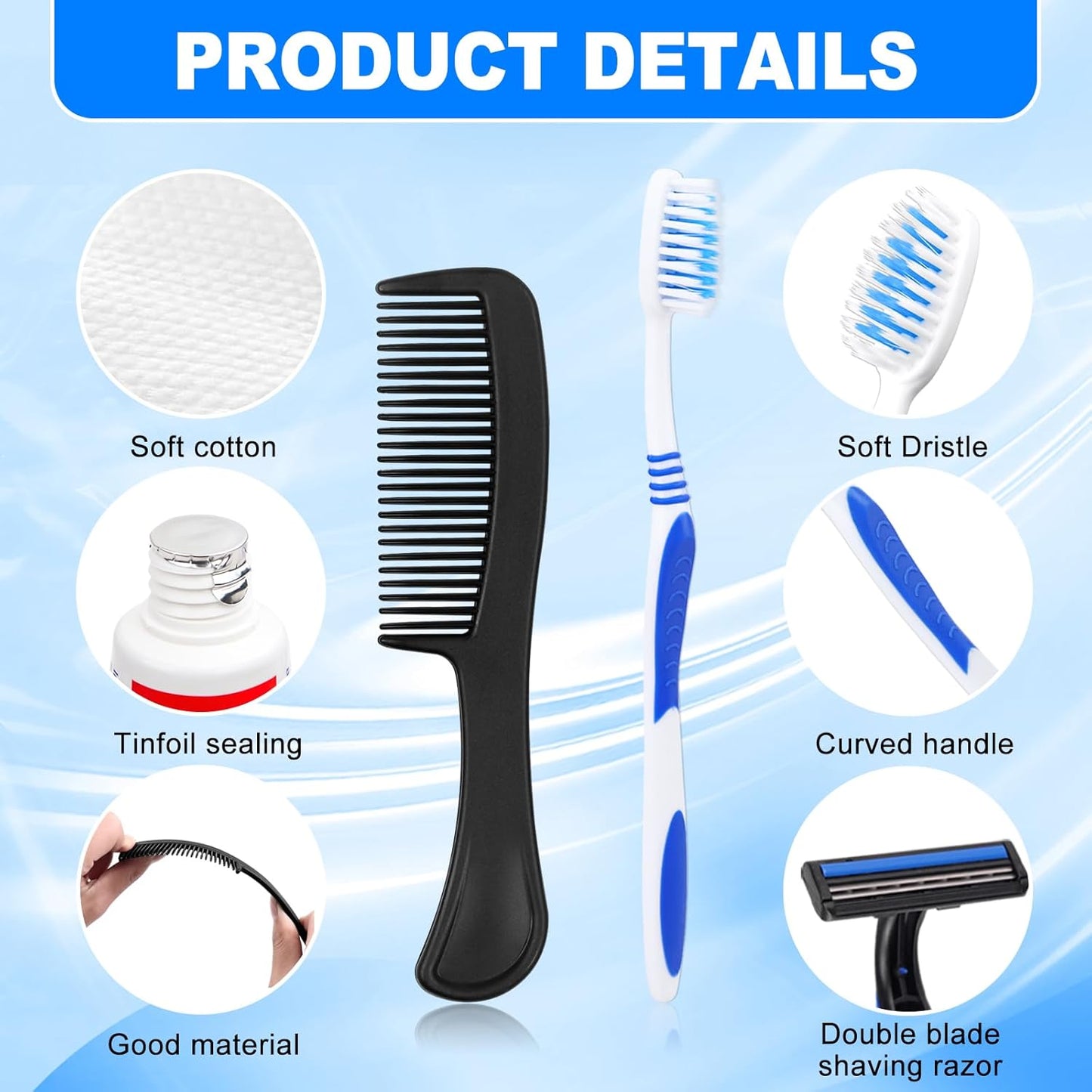 Toiletry Kits for Personal Hygiene - Individually Packed Care Package Supplies for Homeless | Bulk Set