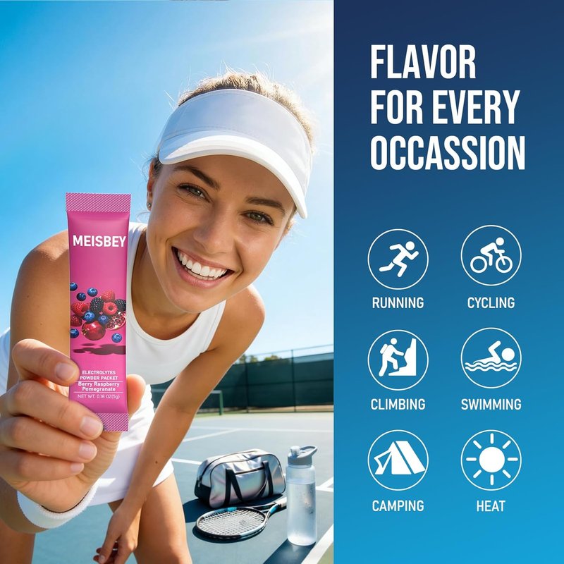 Electrolyte Powder Packets - Sugar Free Hydration Mix with Vitamins & Minerals | 32 Sticks, Keto Friendly, Vegan, Non-GMO