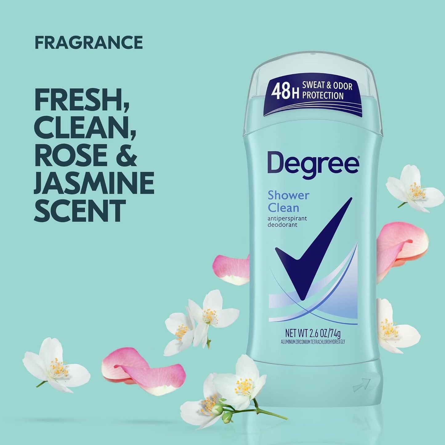 Degree Women's MotionSense Deodorant - Shower Clean, 2.6 oz (Pack of 6)