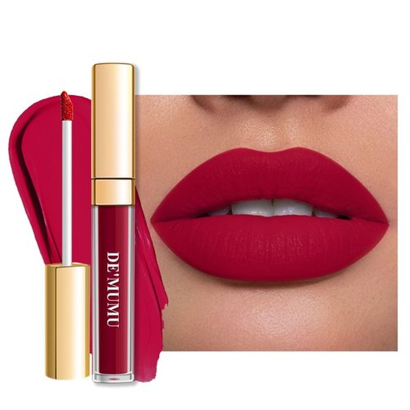 DE'MUMU Dark Red Lipstick Matte for Women Superstay Wine Red Long Lasting Lipstick Smudgeproof Liquid Lipsticks Cruelty Free Lip Makeup (DM30 Witch Red)