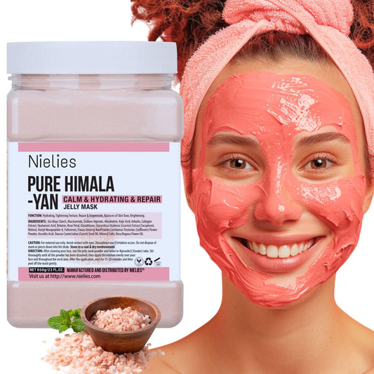 Nielies Jelly Mask, Facial Skin Care- Peel-Off Jelly Mask Set, Jelly Mask For Facials, Face Mask For Instant Hydration, Vegan Peel Off Face Mask, For Cleaning, Calming (Pure Himala Yan)