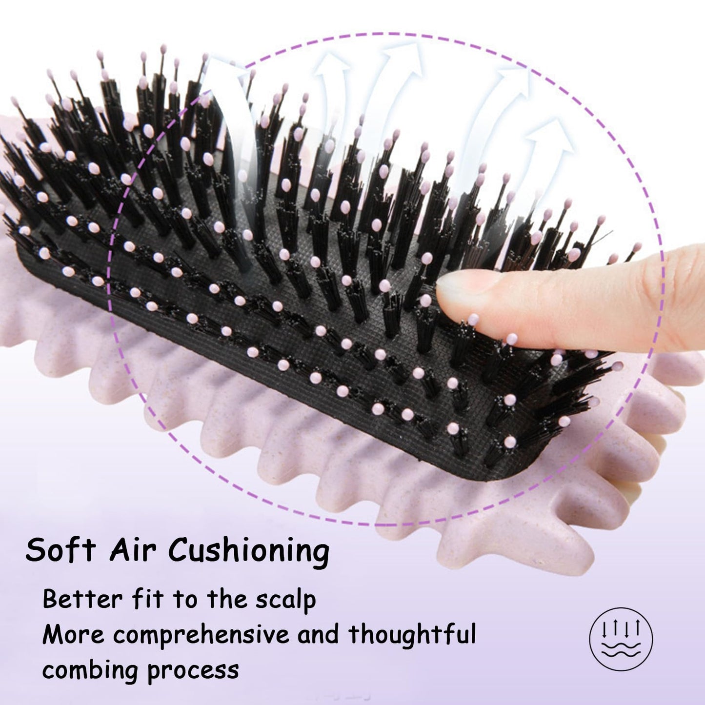 1 PCS Curly Hair Brush, Curl Defining Brush, Curly Hair to Reduce Pulling (Pink)