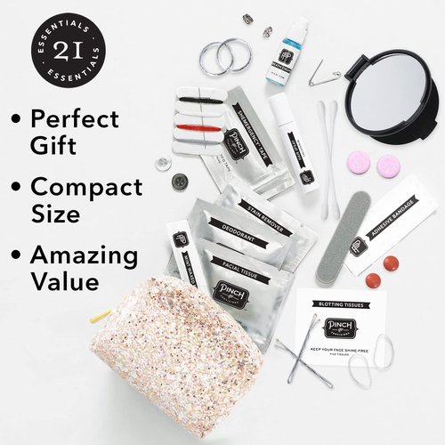 Pinch Provisions Pink Diamond Minimergency Kit for Bridesmaids, Includes 21 Emergency Wedding Day Must-Have Essentials, Perfect Bridal Shower and Bridesmaids Proposal Gift