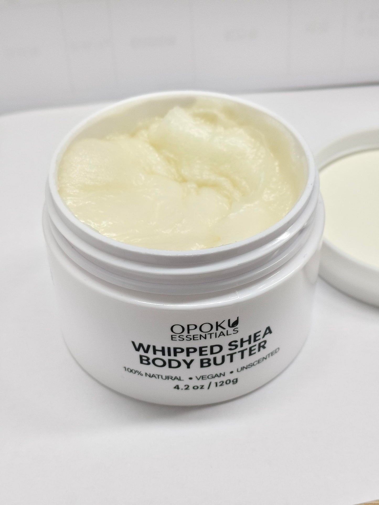 Opoku Essentials Whipped Shea Body Butter for Dry Skin & Sensitive Skin – 4oz Unscented with Ghanaian Shea Butter – 100% Natural, Vegan Moisturizing Cream