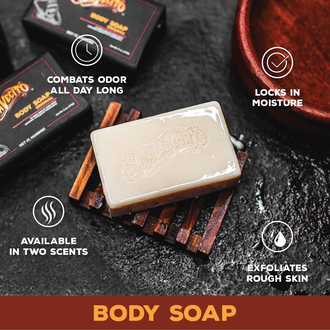 Suavecito Pomade Signature Scent Essentials Bundle: Matte Hair Styling Pomade, Aluminum Free Deodorant, Moisturizing Body Soap