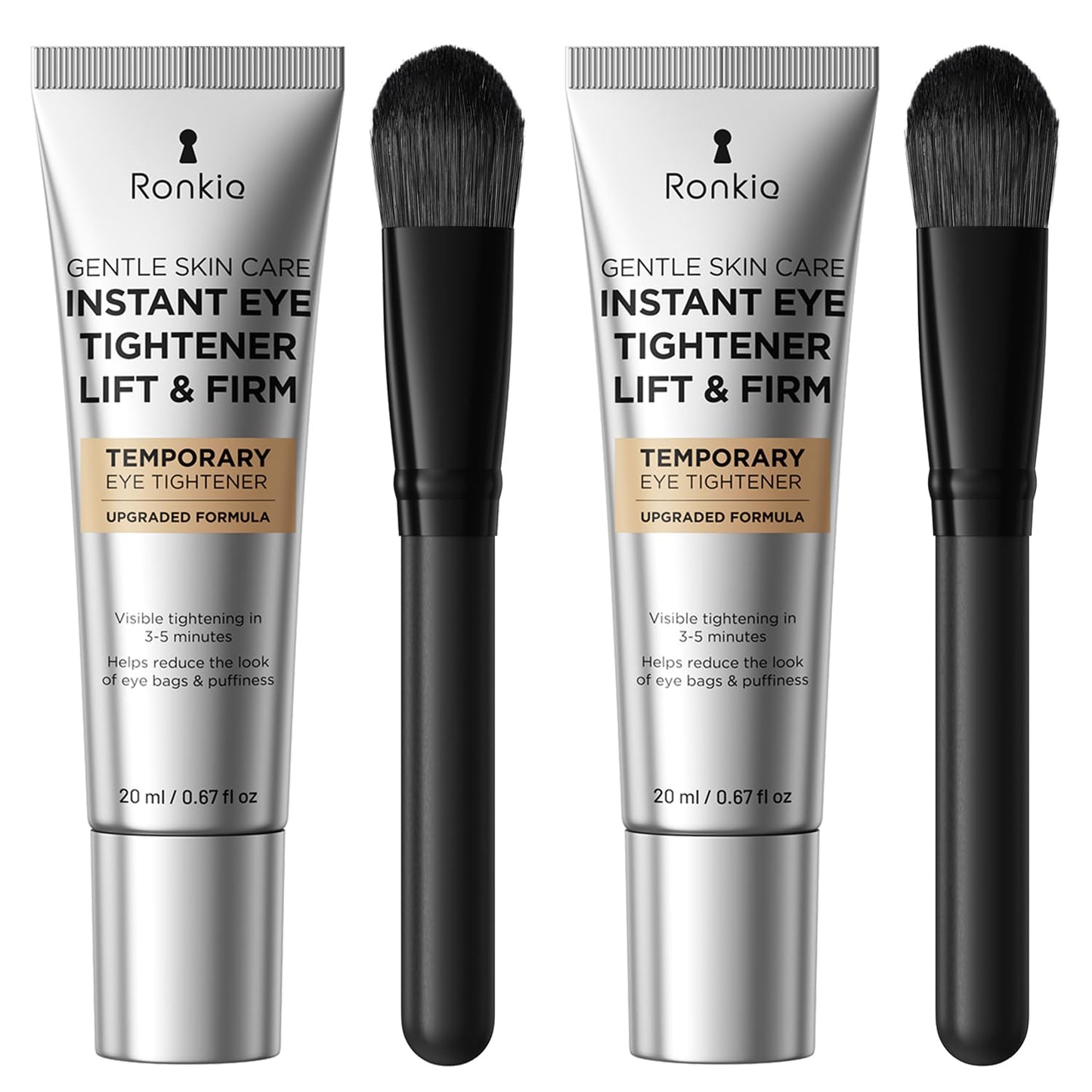 RONKIE Instant Firm Eye Tightener: Upgraded Formula for Women Helps Reduce Eye Bags Puffiness and Wrinkles in 3-5 Minutes When Time Matters 1.34 oz