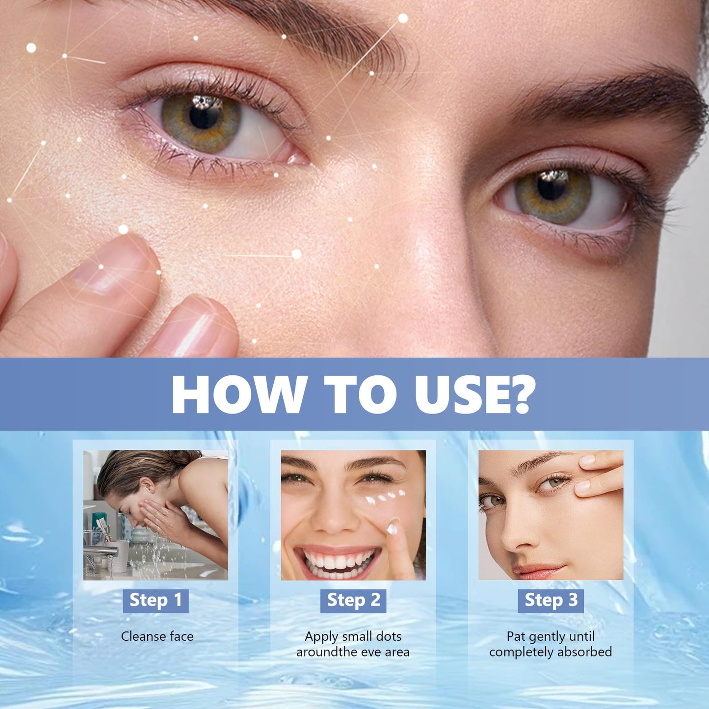 Retinol Eye Cream for Dark Circles & Wrinkles -Night Care Eye Cream with Collagen Hyaluronic Acid Effective in 3-4 Weeks to Fight Against Aging, Reduce Puffiness and Bags, All Skin Types