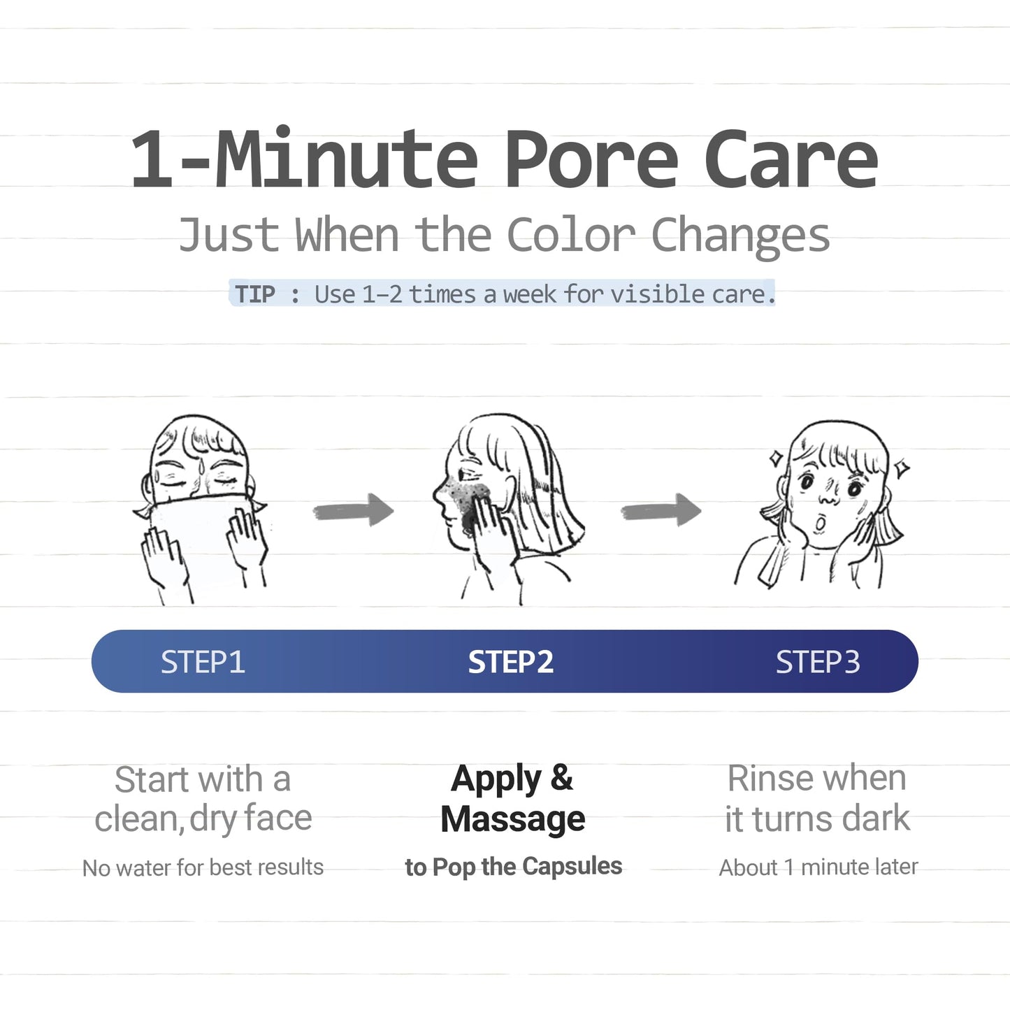 Torhop Musta Conte Mask - 1 Minute Pore Mask w/Charcoal Capsules, Finnish Birch Sap, Norwegian Cloudberry Extract & BHA - Whipped Clay Face Mask Skin Care to Refresh, Clarify & Smooth Skin (2.1 oz)