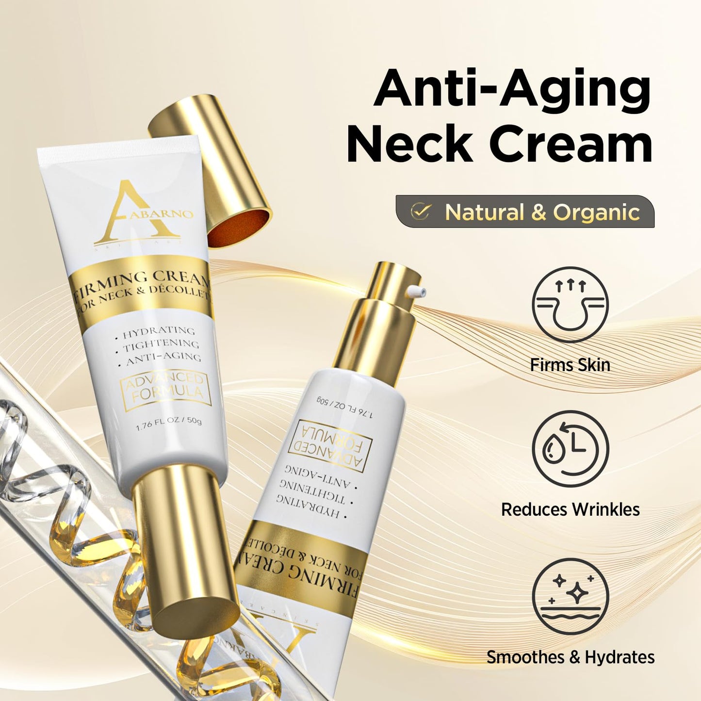 abarno Firming Neck Cream for Crepey Skin Body Care Comfort,Moisturizing, Tightening Lotions Cosmetic Skin Care Skin & Repair for Women（Platinum）