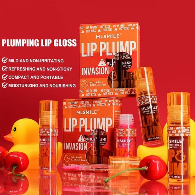 Tiejdhr Plumping Lip Gloss, High Pigment No Sticky Sexy Lip Gloss, Hydrating Lip Oil Lip Glaze, Lip Balm For Women, Shining Korean Clear Plumping Lip Gloss, Make Lips Fuller Vegan Lip Makeup(Set B)
