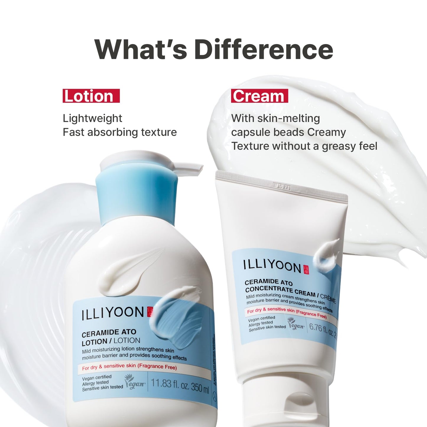 Illiyoon Ceramide Ato Lotion | Lightweight Moisturizer for Dry & Sensitive Skin, Barrier Repair for Face and Body, Mild for Babies, Vegan Certified, Korean Skincare, 2.29 fl.oz.