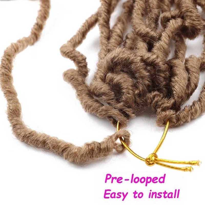 Datuoda 36 Inch Soft Locs Crochet Hair Pre looped 6 Packs Goddess Loc Hair Crochet Braids Faux Locs Crochet Hair for Black Women(36 Inch (Pack of 6), 27#)