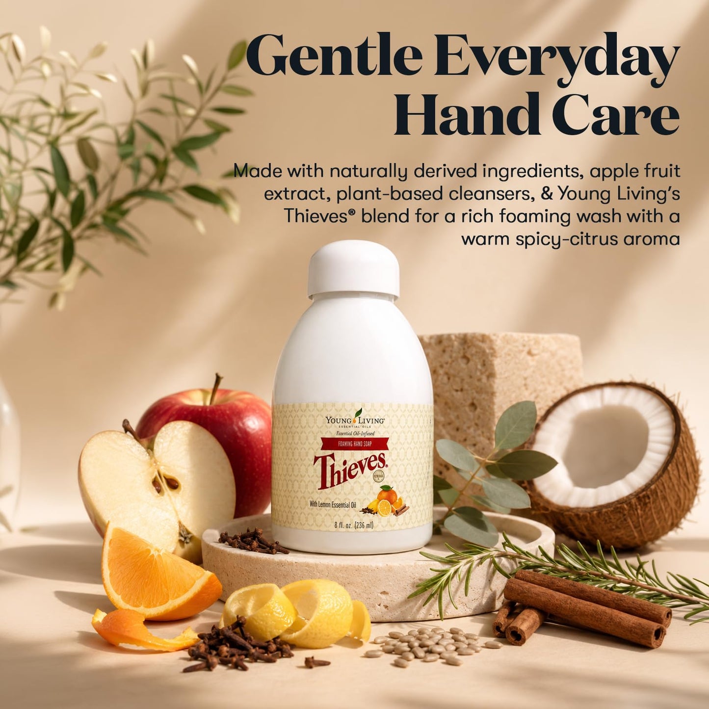 Young Living Thieves Foaming Hand Soap 8 fl oz – Natural Hand Soap with Essential Oils, Moisturizing Hand Wash, Foam Soap for Gentle Daily Use - 3 Pack